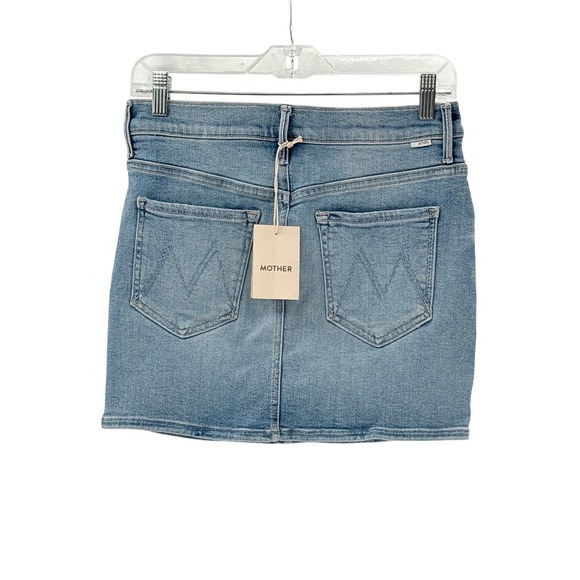 Mother Denim Mini Skirt Jean Women Size 29 Ligh Blue One Last Trip Brand New
